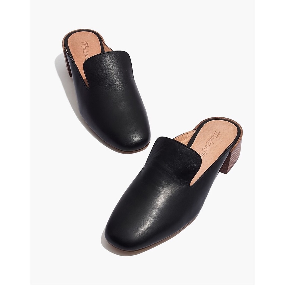 MADEWELL | The Willa Loafer Mule in True Black | 8.5
